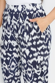 PixieGirl Petite Blue Abstract Harem Trousers - Image 3 of 5
