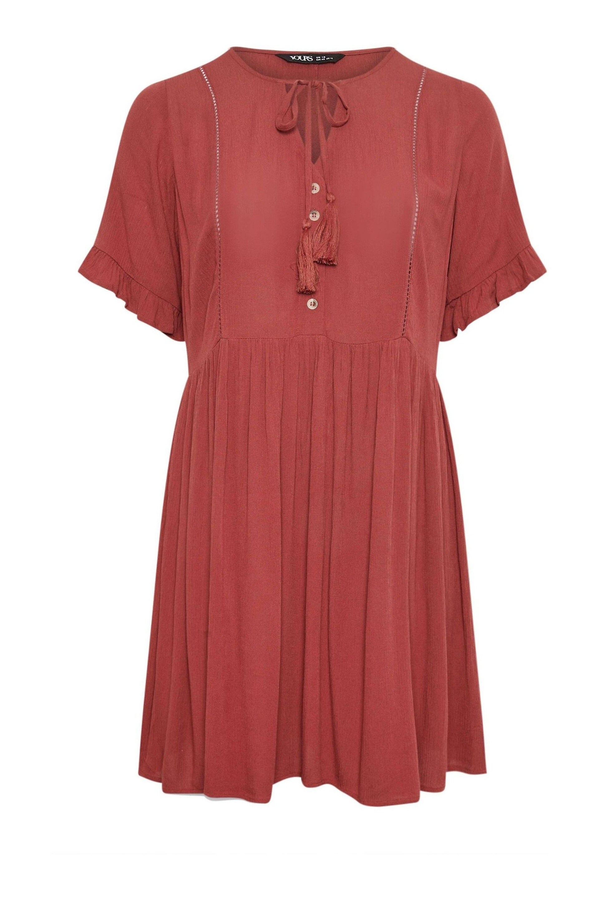 Yours Curve Red Desert Dress - Image 6 of 6