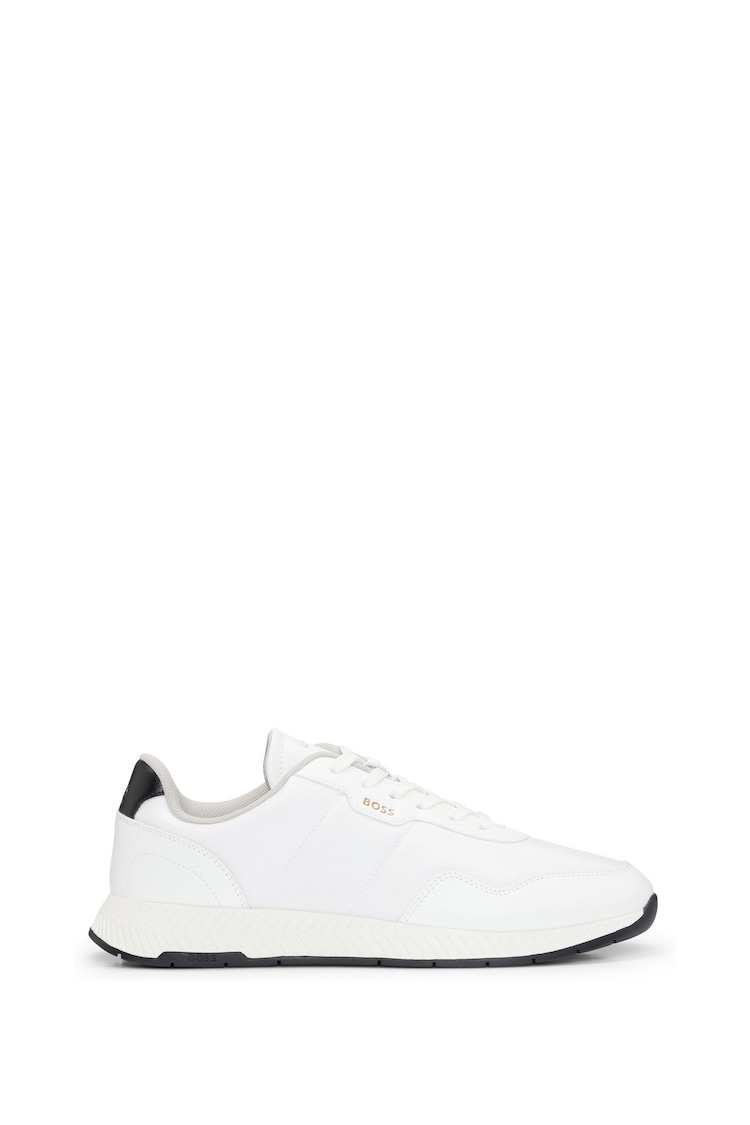 BOSS White Textured Sole Trainers - Image 2 of 5