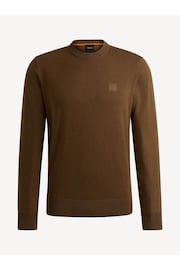 BOSS Brown Kanovano Box Logo Cotton and Cashmere Blend Jumper - Image 5 of 5