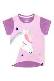 Harry Bear Purple Glitter Unicorn T-Shirt - Image 1 of 4