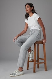 Grey Comfort Stretch Straight Jeans - Image 2 of 8