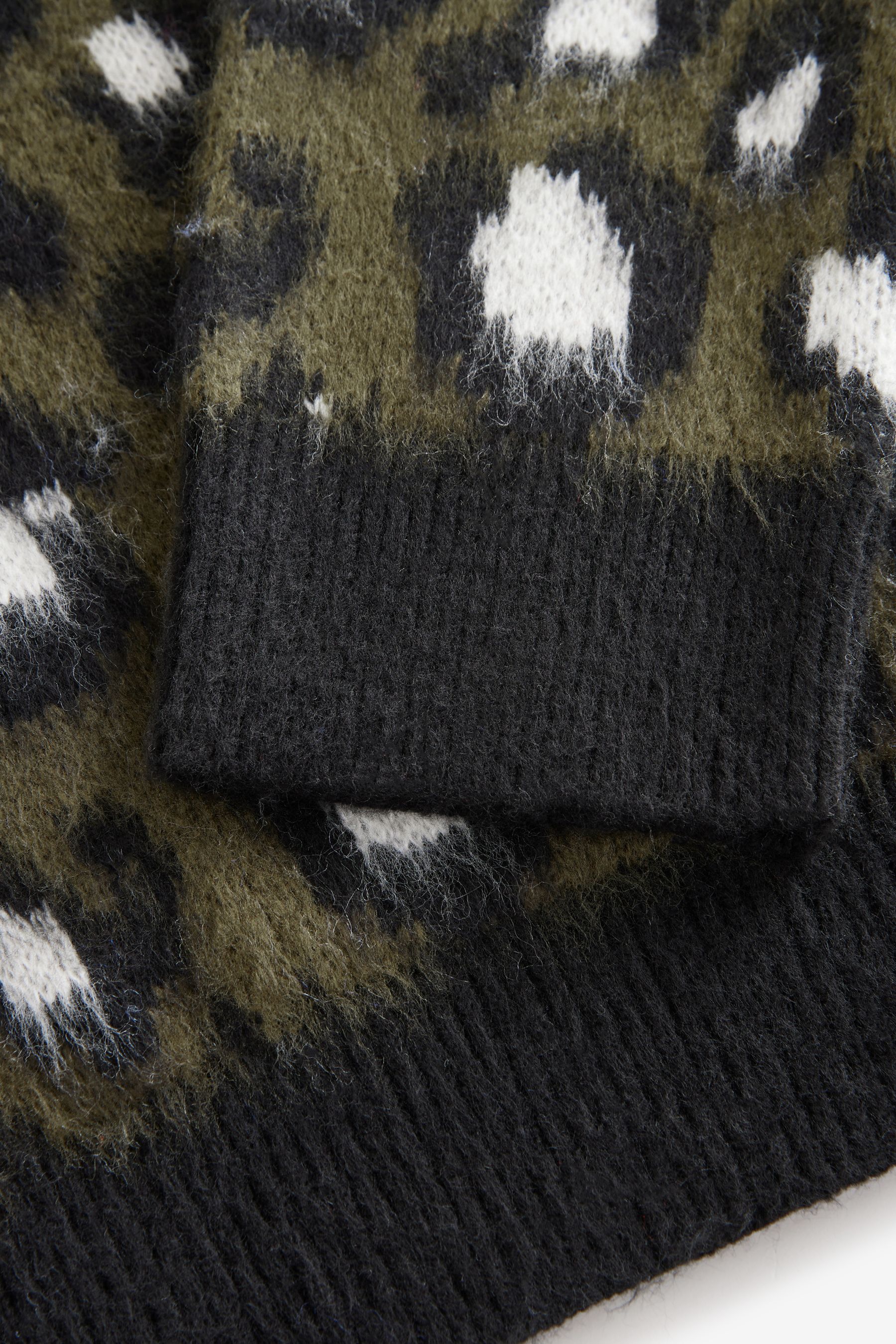 Buy Khaki Green Leopard Animal V Neck Jumper from Next Luxembourg