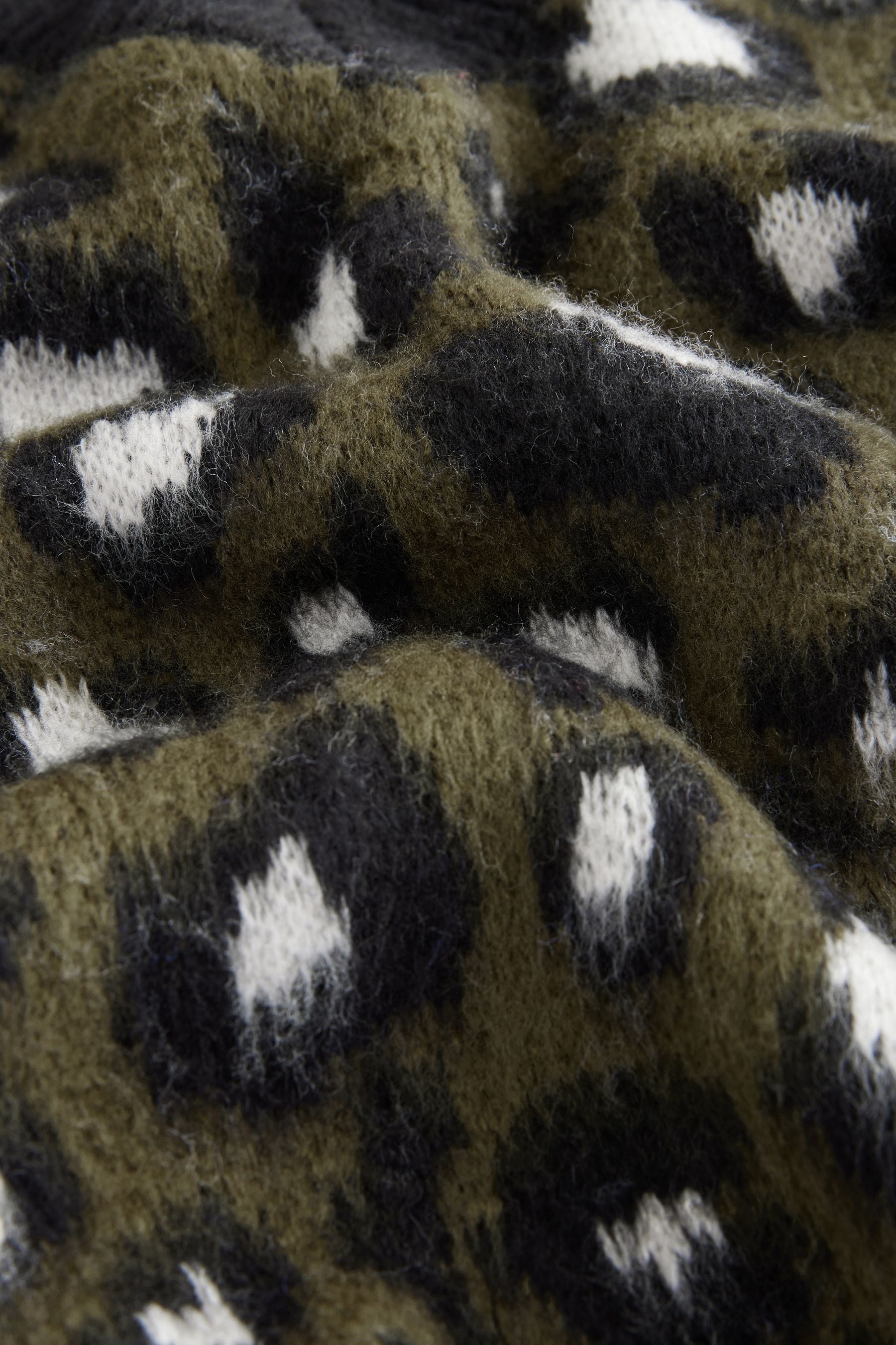 Buy Khaki Green Leopard Animal V Neck Jumper from Next Luxembourg