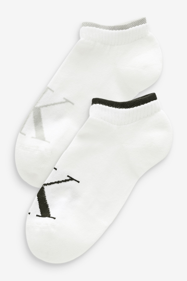 Calvin Klein White Womens Sneaker Socks 2 Pack - Image 1 of 3