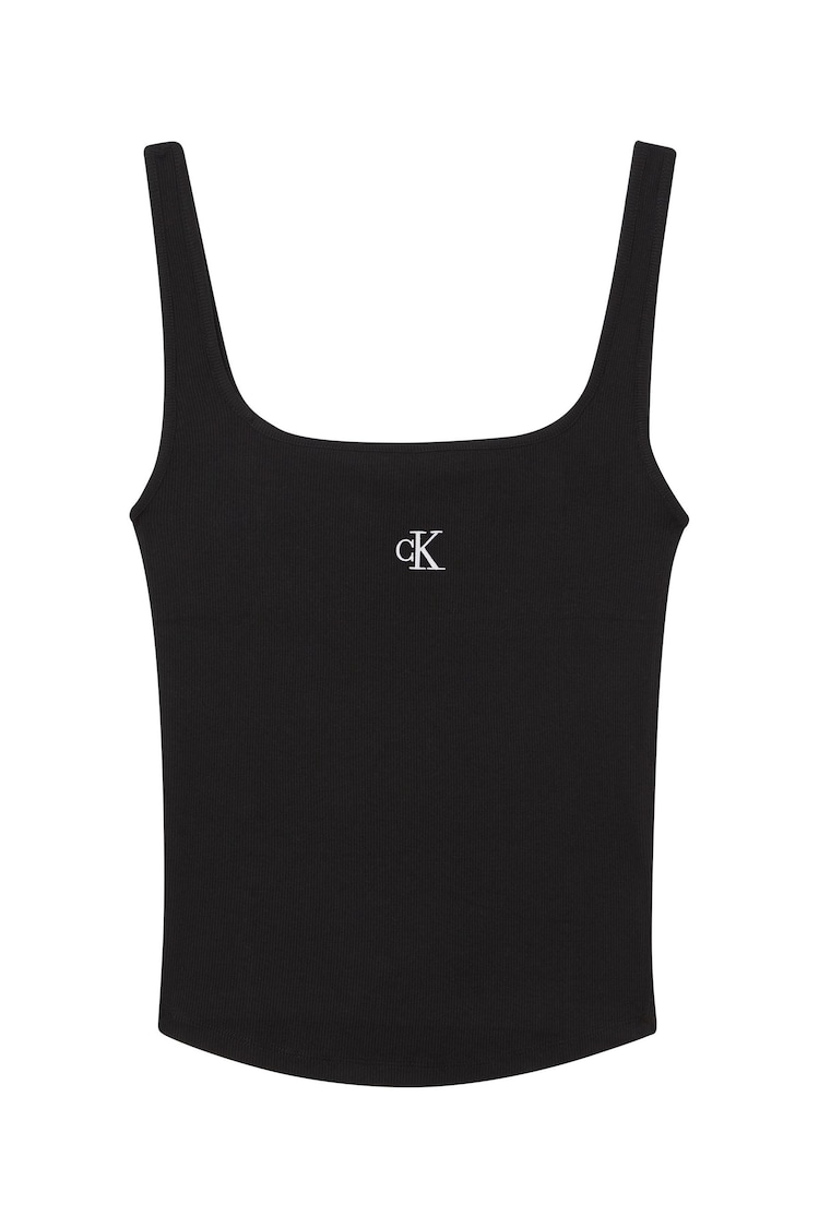 Calvin Klein Black Rib Tank Top - Image 5 of 5