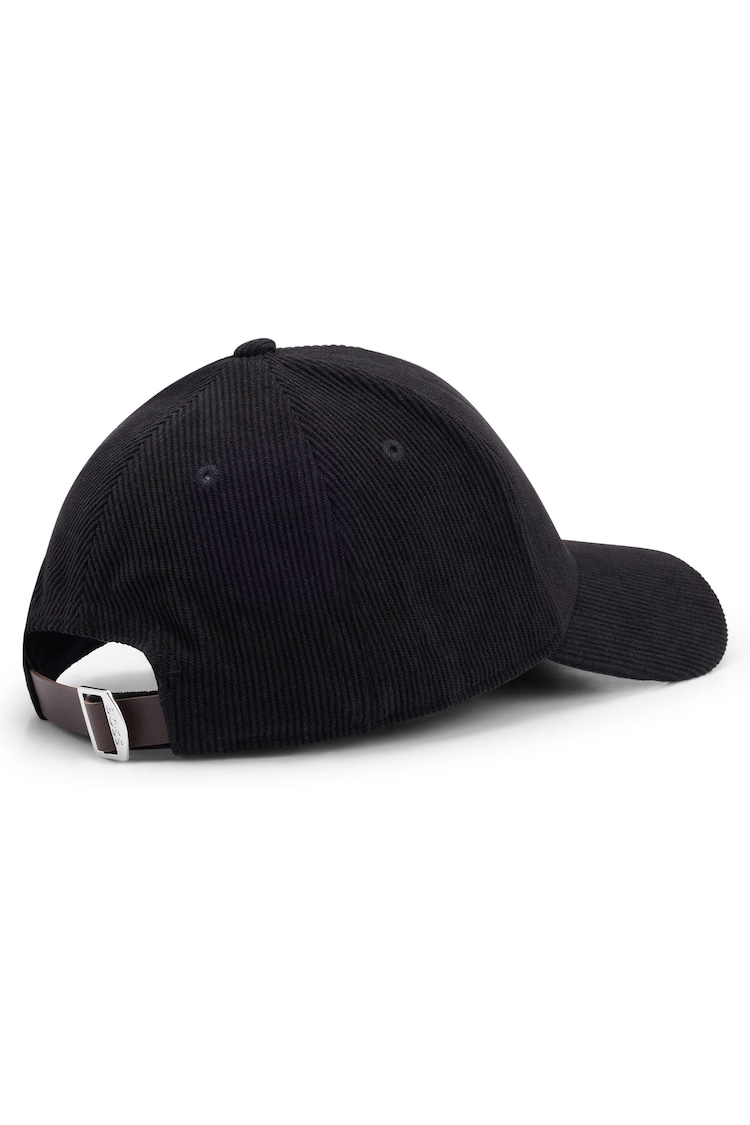 BOSS Black Embroidered Logo Cap In Baby Corduroy - Image 2 of 5