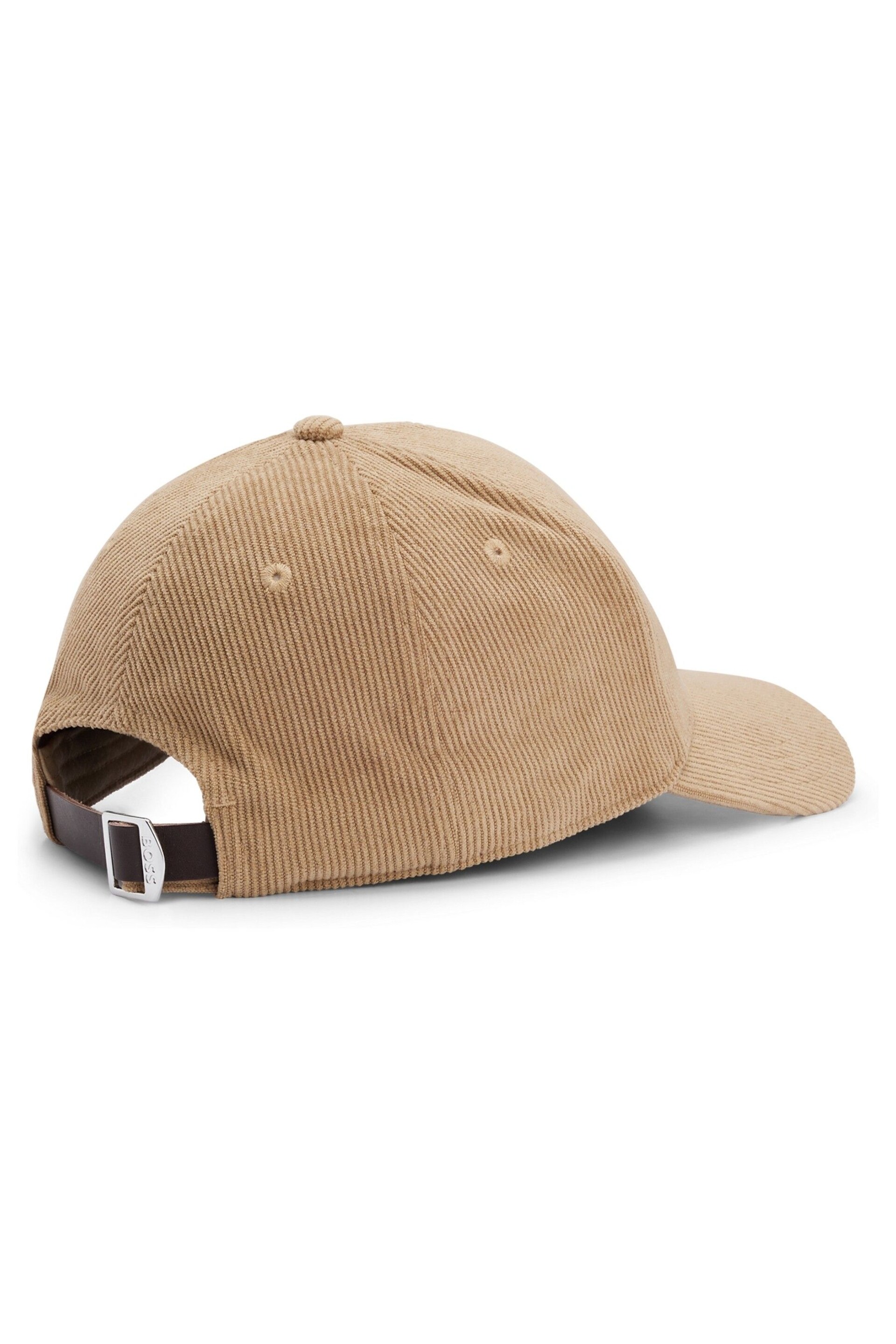 BOSS Natural Embroidered-Logo Cap In Baby Corduroy - Image 2 of 5
