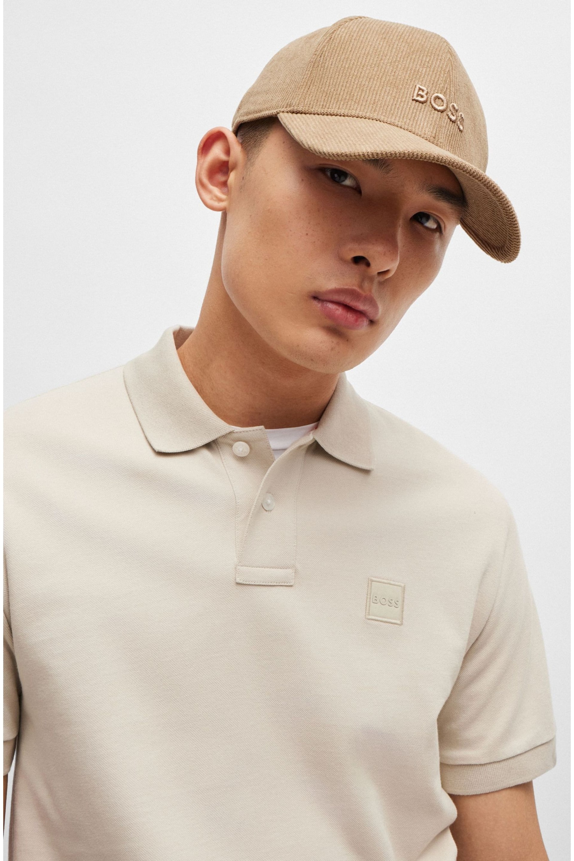 BOSS Natural Embroidered-Logo Cap In Baby Corduroy - Image 5 of 5