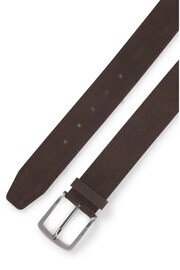 BOSS Brown Suede Belt With Logo Buckle - Image 3 of 6