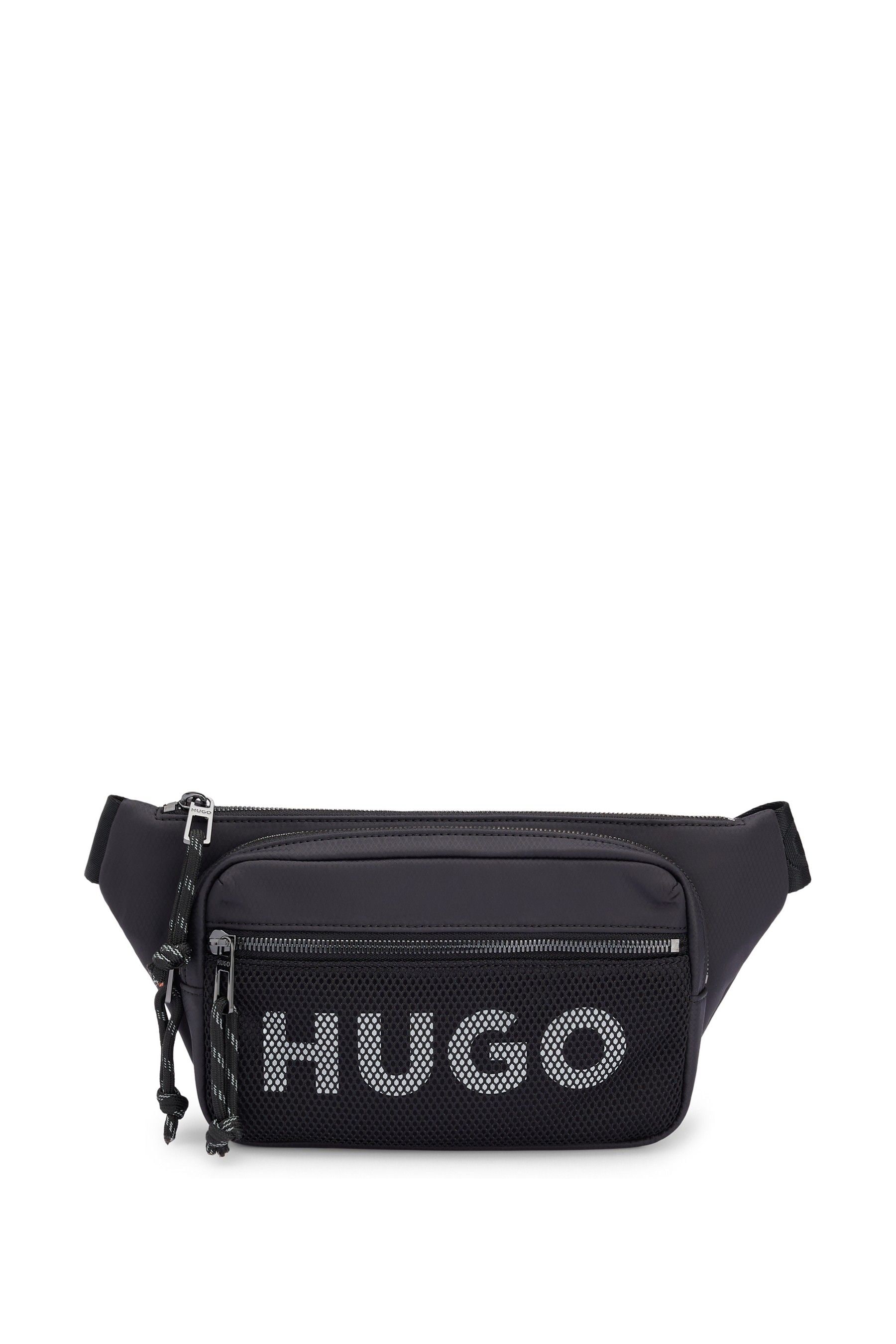 Buy HUGO Black Belt Bag With Contrast Logo And Mesh Overlay from Next Slovakia