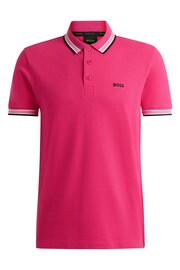 BOSS Light Pink Paddy Polo Pink Cream Shirt - Image 5 of 5