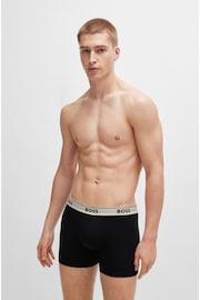 BOSS Black Three-Pack Of Logo-Waistband Boxer Briefs In Stretch Cotton - Image 3 of 7