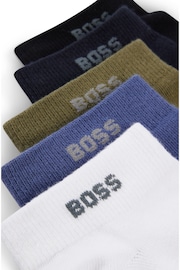 BOSS Blue Of Cotton-Blend Socks 5 Pack In An Ankle Length - Image 3 of 3