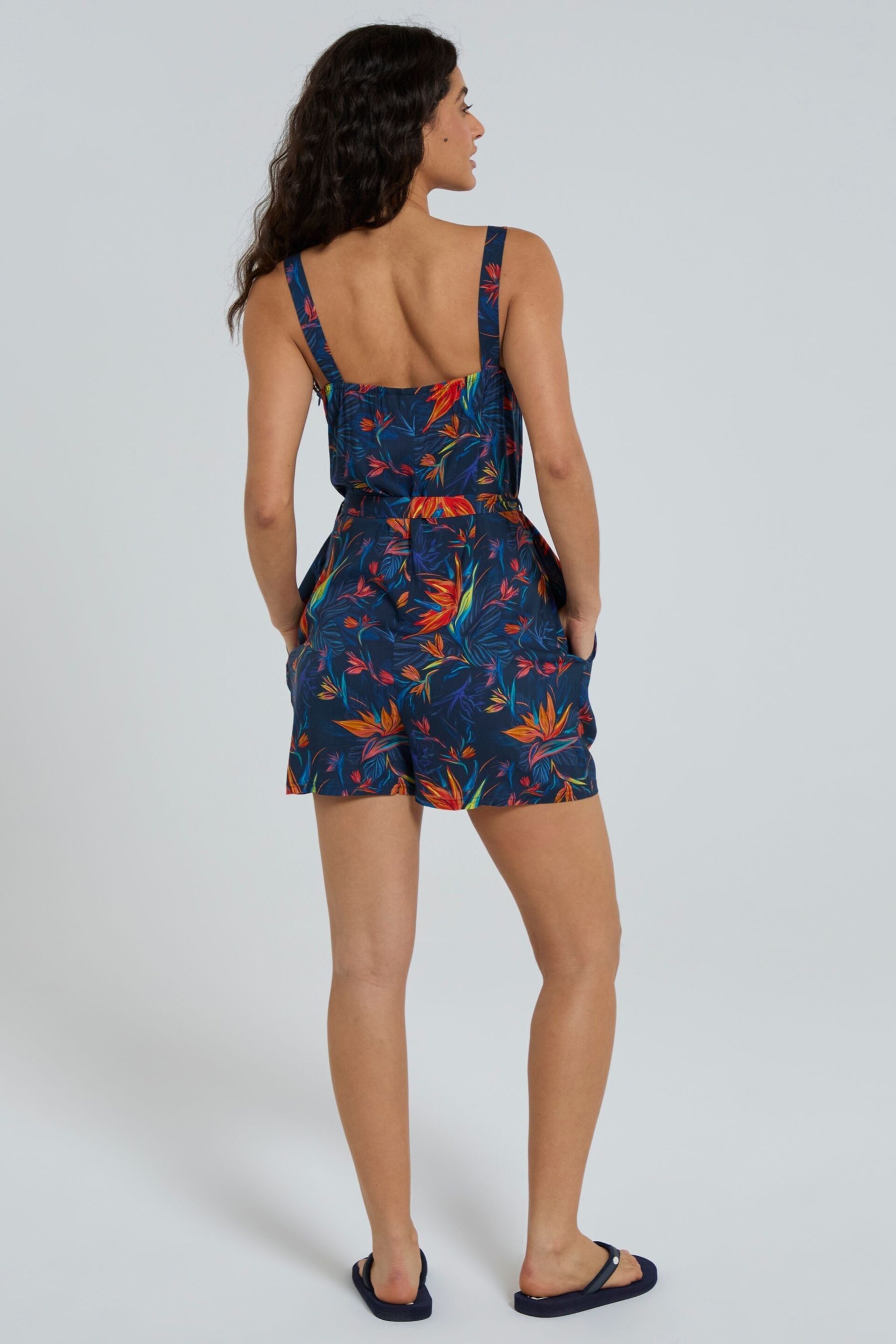 Animal Orange Flora Printed Playsuit - Image 3 of 8