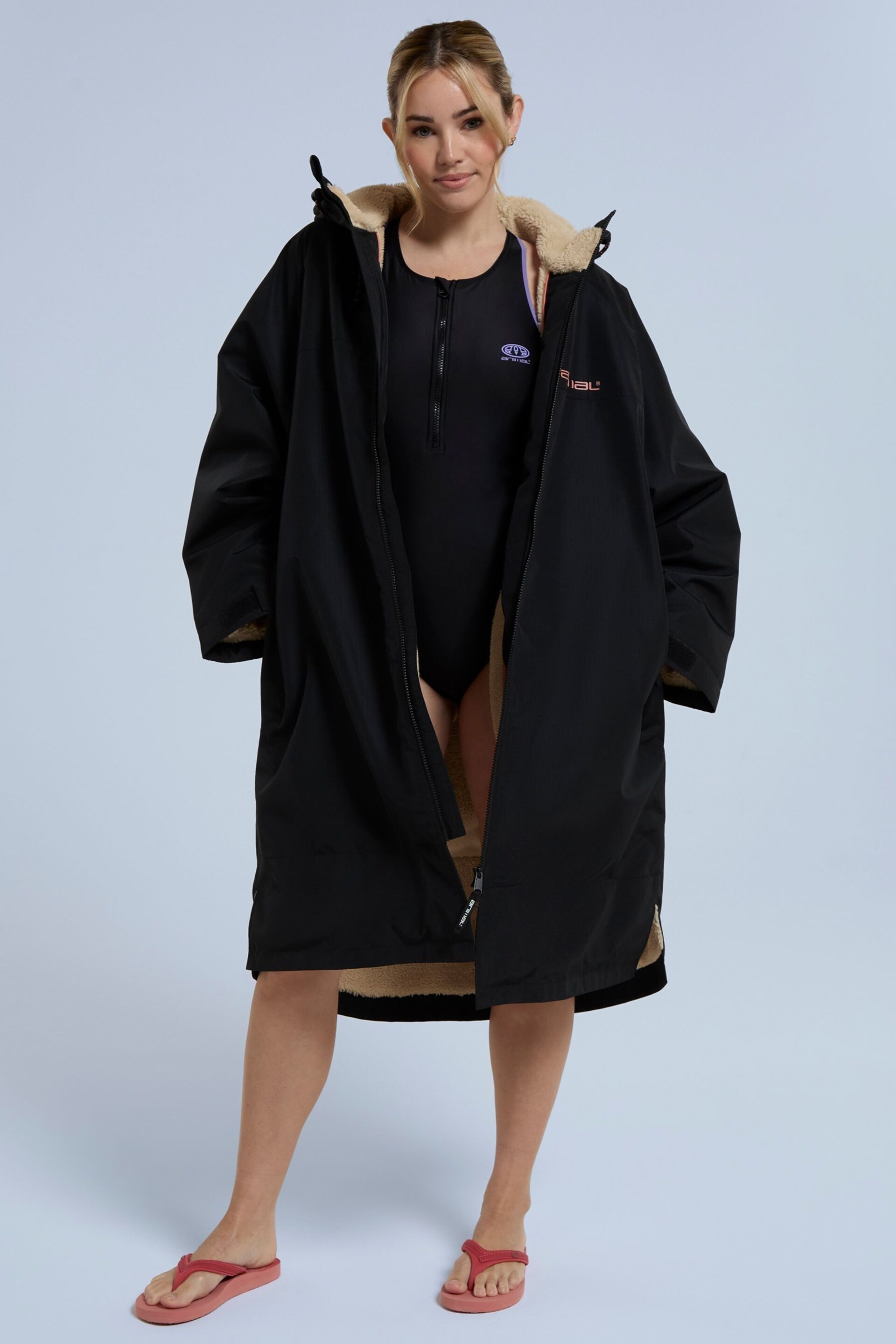 Animal Womens Hazey Recycled Waterproof Beach Black Parka - Image 2 of 9