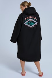 Animal Black Womens Recycled Hazey Waterproof Beach Parka - Image 3 of 9