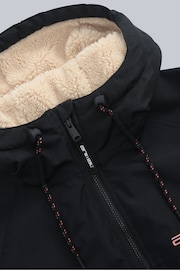 Animal Womens Hazey Recycled Waterproof Beach Black Parka - Image 6 of 9