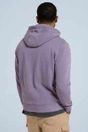 Animal Mens Purple River Front Graphic Organic Hoodie - Image 3 of 4