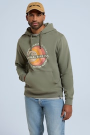 Animal Mens Green River Front Graphic Organic Hoodie - Image 2 of 9