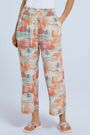 Animal Orange Tassia Printed Cropped Beach Trousers - Image 1 of 8
