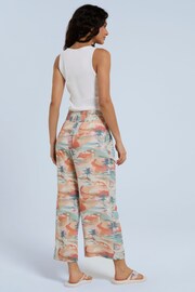 Animal Orange Tassia Printed Cropped Beach Trousers - Image 3 of 8