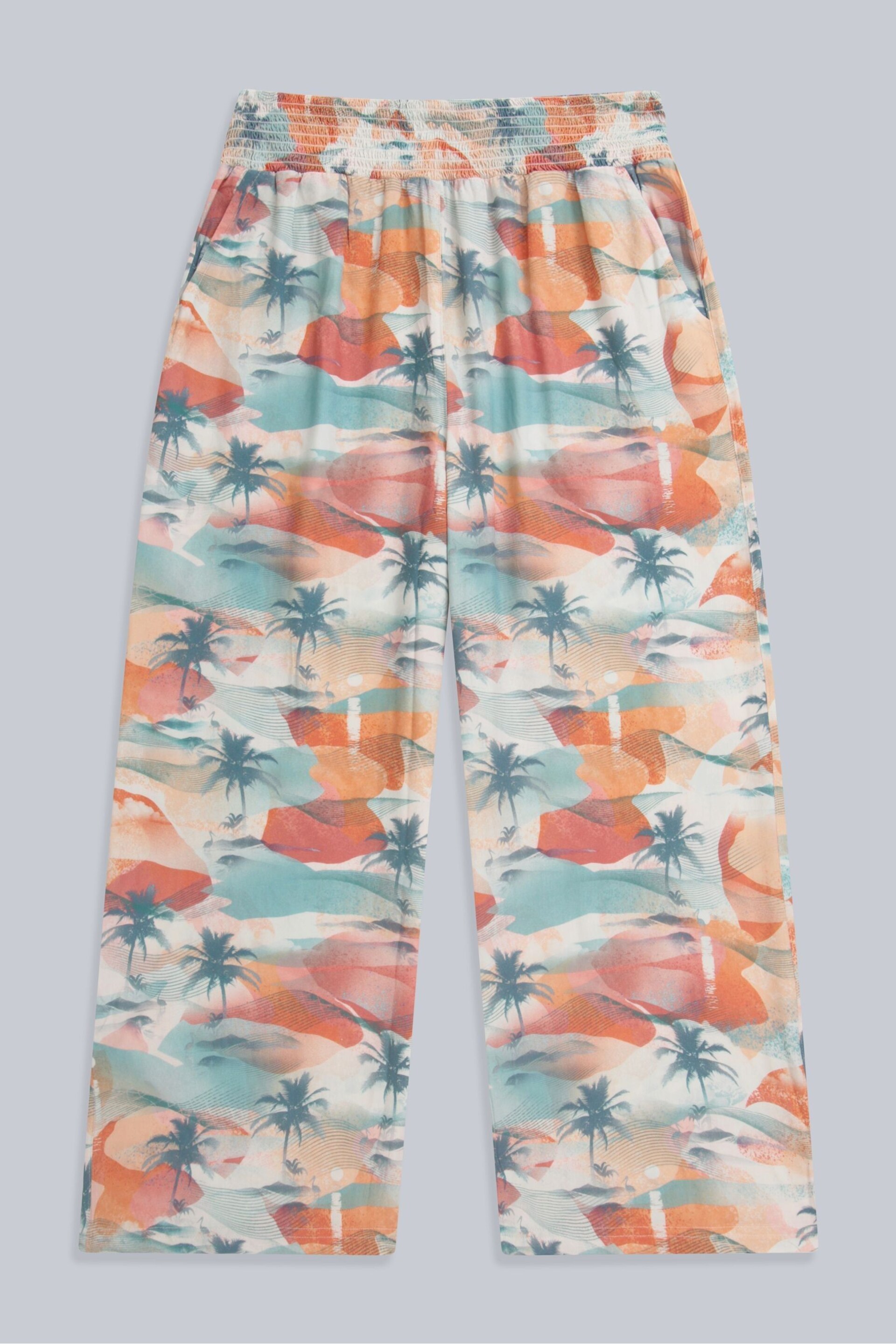 Animal Orange Tassia Printed Cropped Beach Trousers - Image 5 of 8