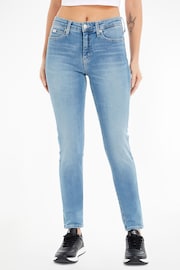 Calvin Klein Blue Mid Rise Skinny Jeans - Image 1 of 6