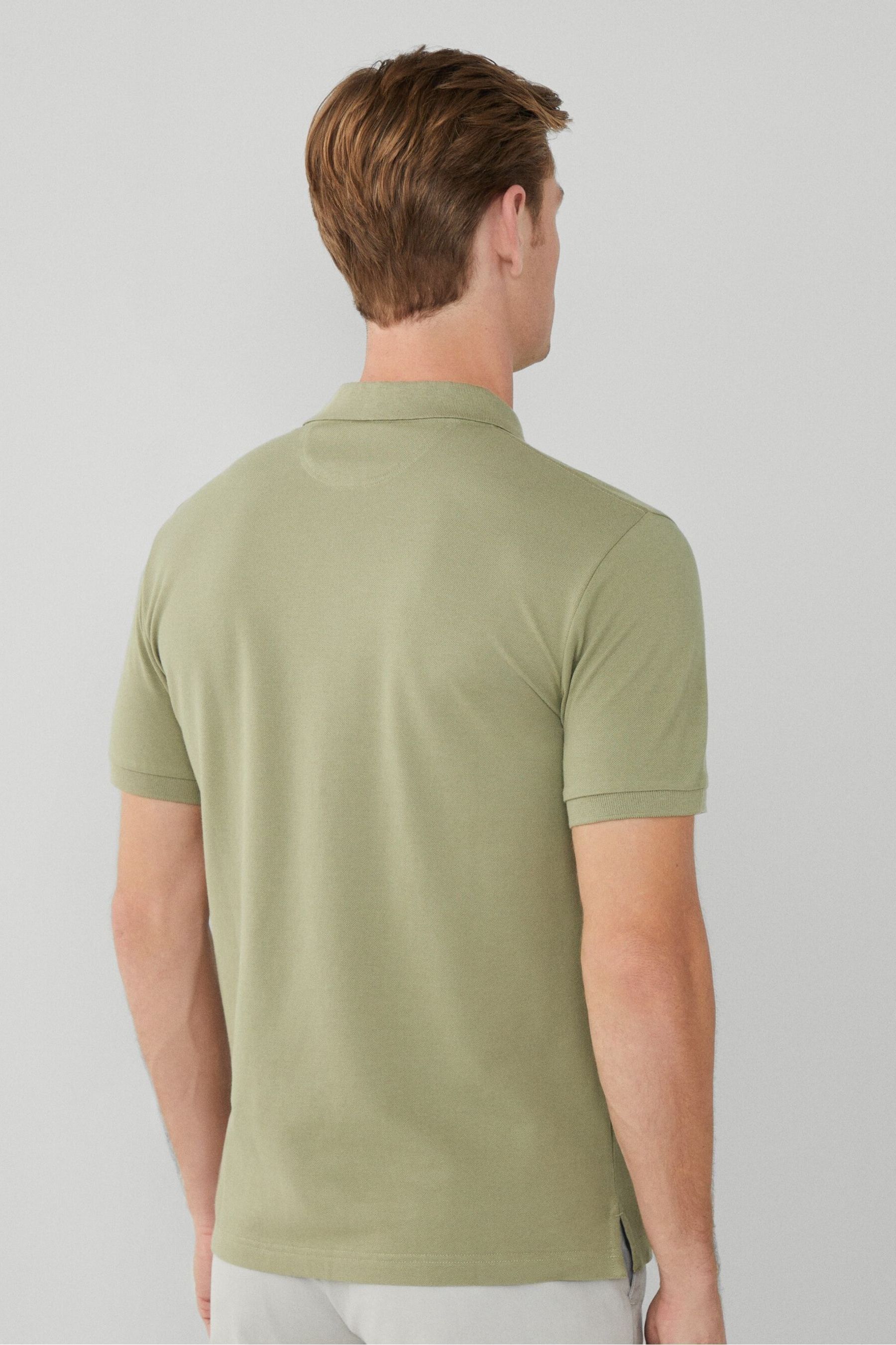 Hackett Hm562363 Short Sleeve Polo Green L Man