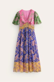 Boden Pink Petite Empire Ruched Maxi Dress - Image 5 of 5