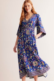 Boden Blue Petite Kimono Jersey Maxi Dress - Image 1 of 5