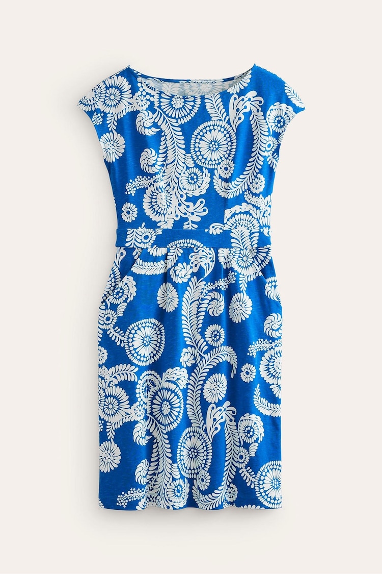 Boden Blue Petite Florrie Jersey 100% Cotton Dress - Image 5 of 5