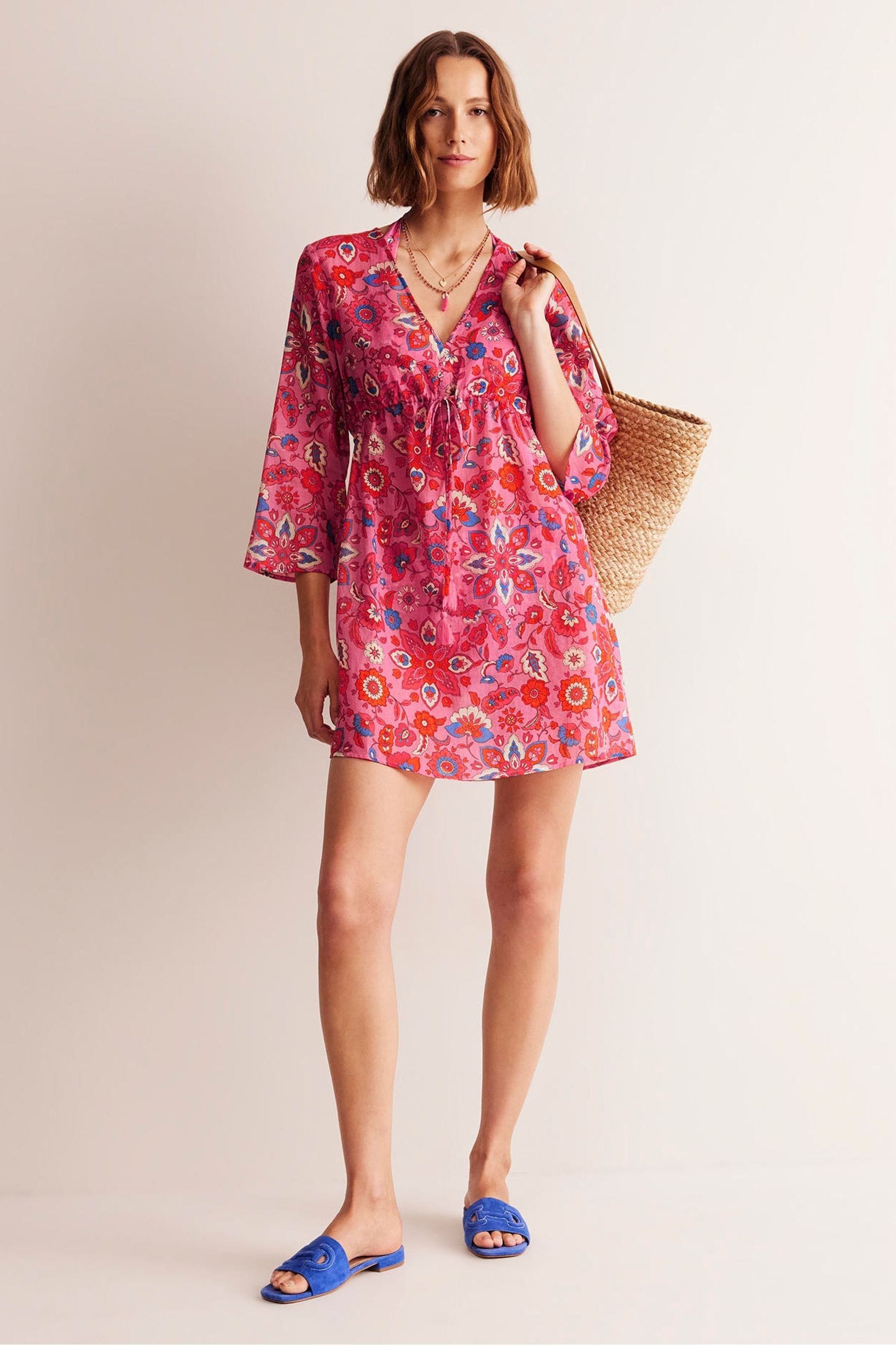 Buy Boden Pink 100 Cotton Beach Short Kaftan from the Next UK online shop