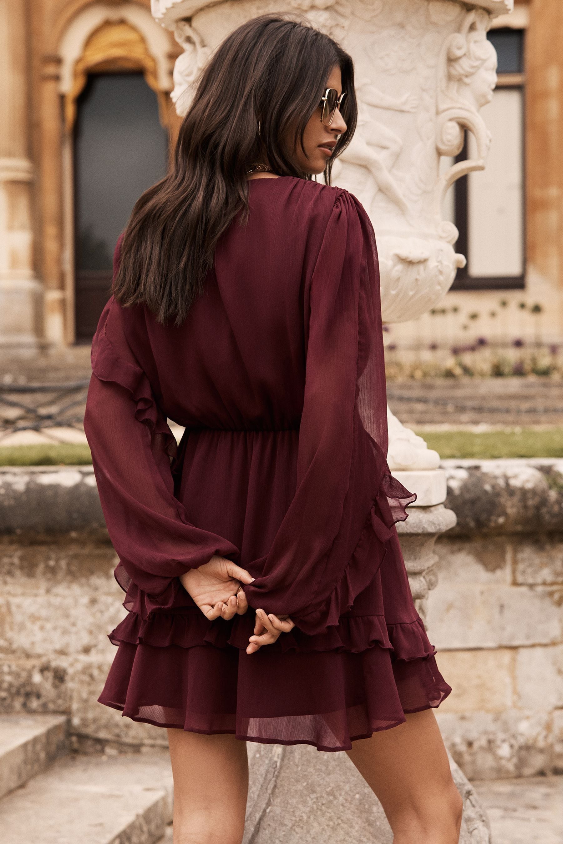 Burgundy dress outlet
