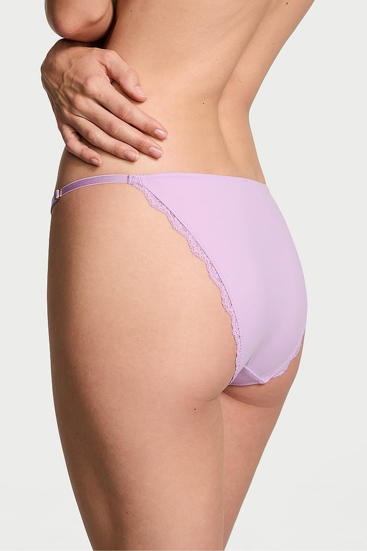 Victoria's Secret Silky Lilac Purple Lace Trim Bikini Knickers - Image 2 of 4