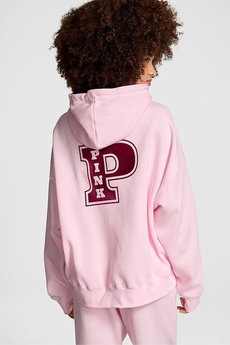 Victoria's Secret PINK Pink Tulip Zip Up Fleece Hoodie - Image 2 of 3