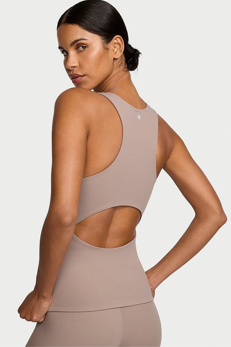 Victoria's Secret Candlelight Rose Nude VS Elevate High Neck Tank Top - Image 2 of 3