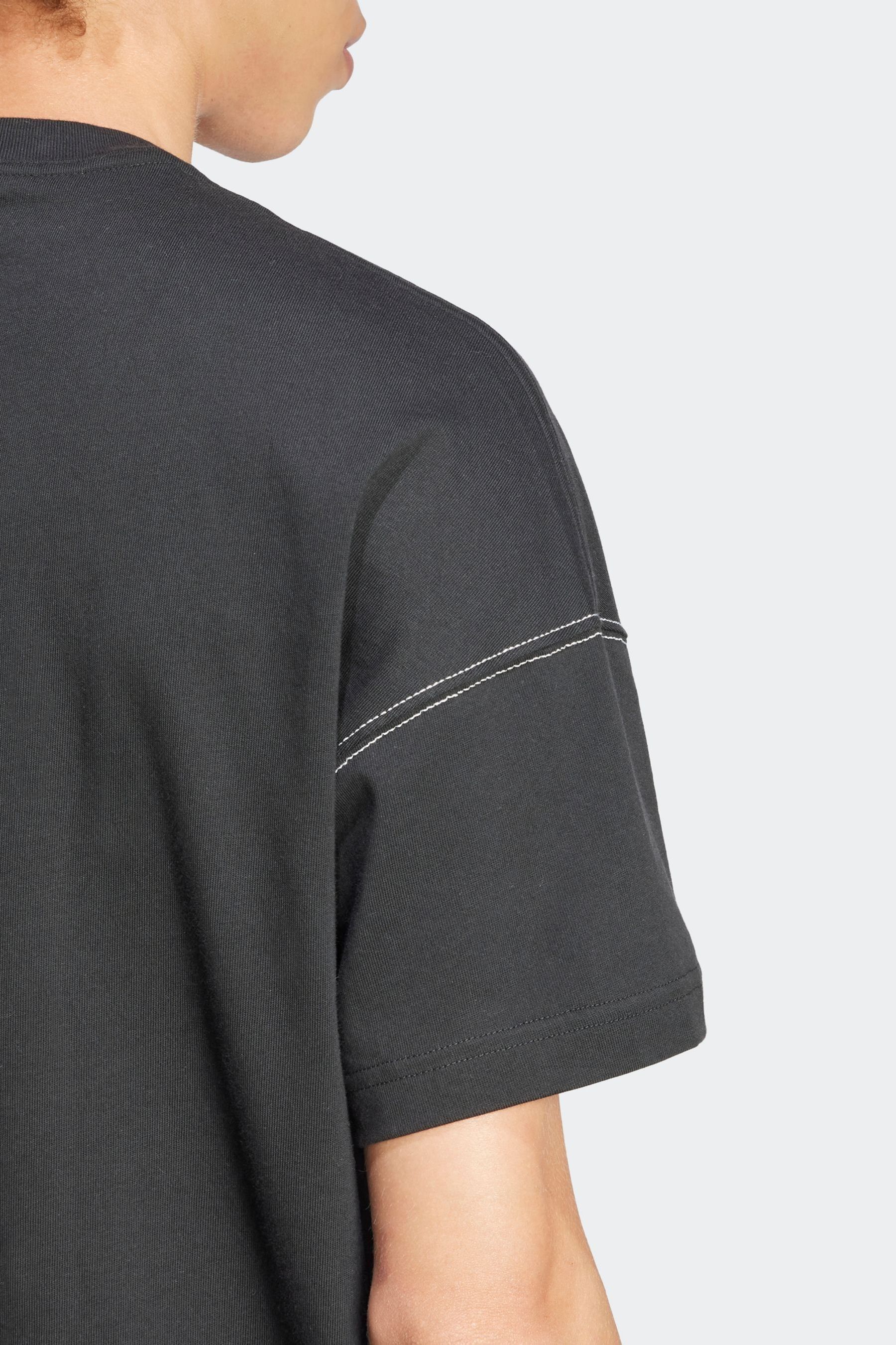 Adidas black round neck t shirt cheap