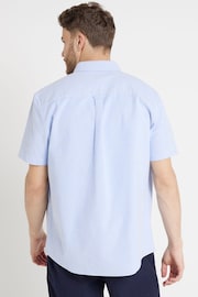 River Island Blue Short Sleeve Oxford Shirt - Image 2 of 3