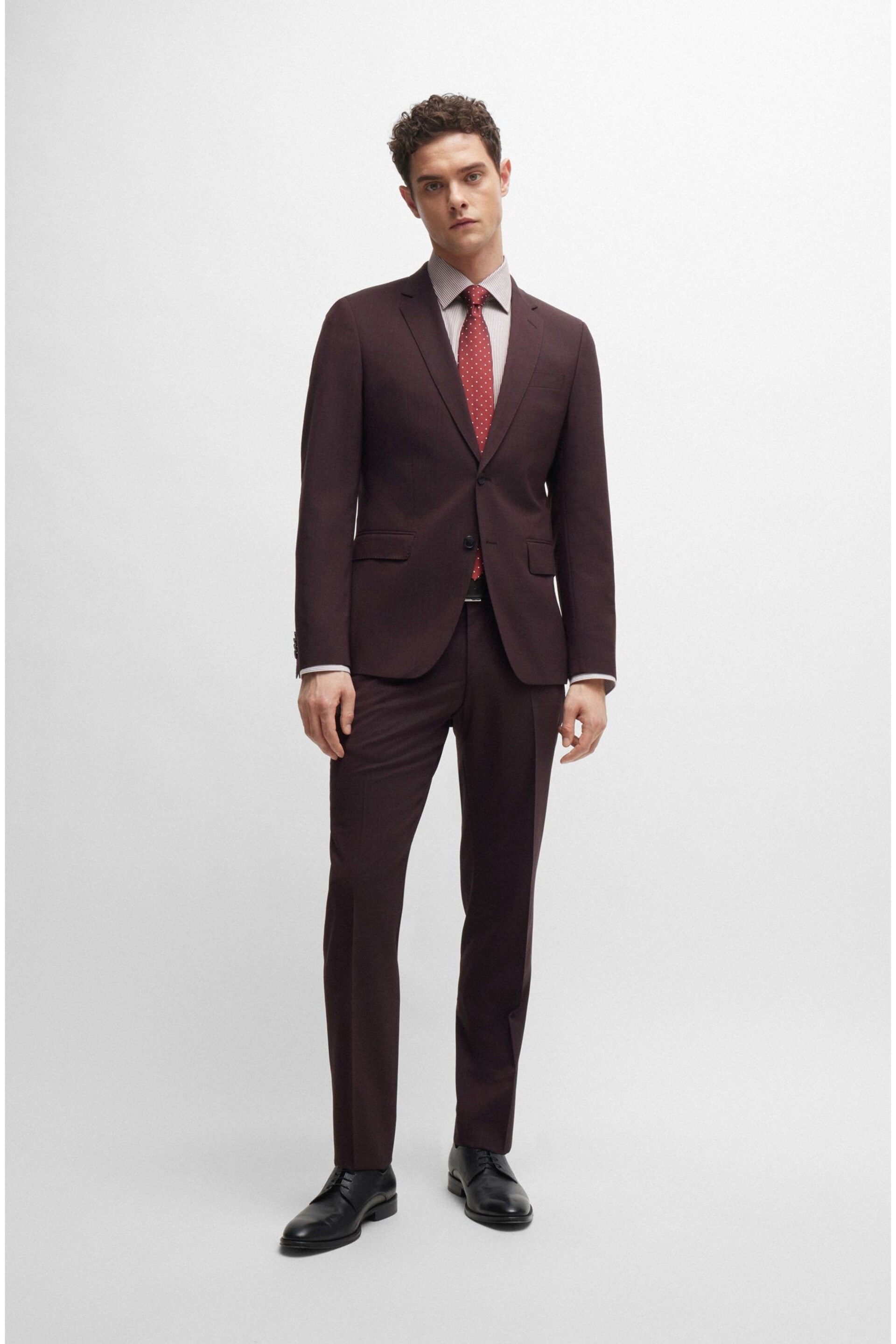 BOSS Red Regular-Fit Easy-Iron Shirt In Stretch Cotton - Image 4 of 6