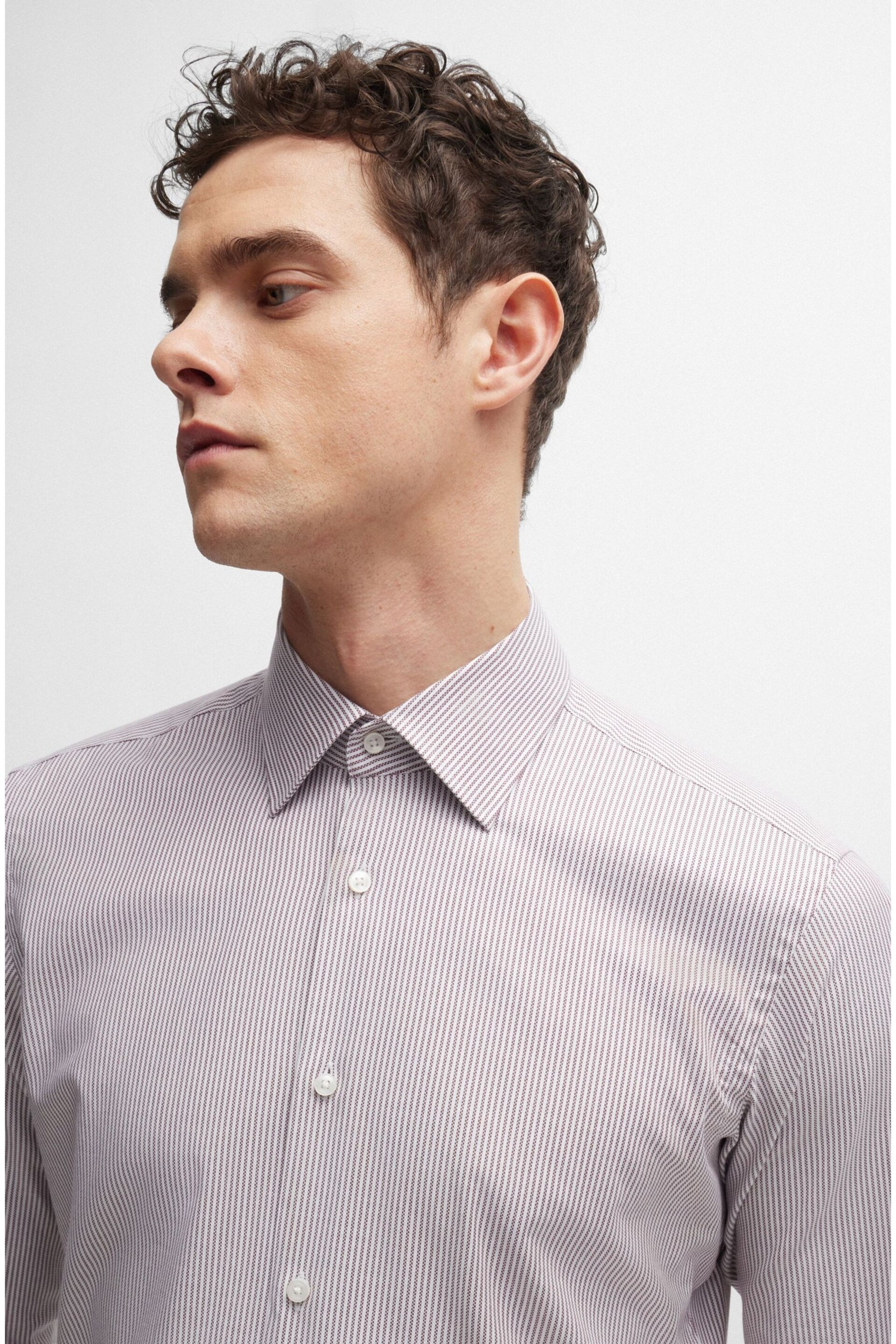 BOSS Red Regular-Fit Easy-Iron Shirt In Stretch Cotton - Image 5 of 6