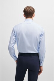 BOSS Blue Regular-Fit Easy-Iron Shirt In Stretch Cotton - Image 2 of 6