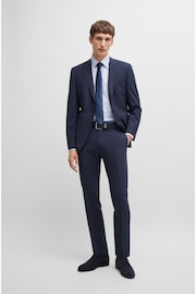 BOSS Blue Regular-Fit Easy-Iron Shirt In Stretch Cotton - Image 4 of 6