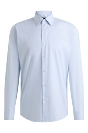 BOSS Blue Regular-Fit Easy-Iron Shirt In Stretch Cotton - Image 6 of 6