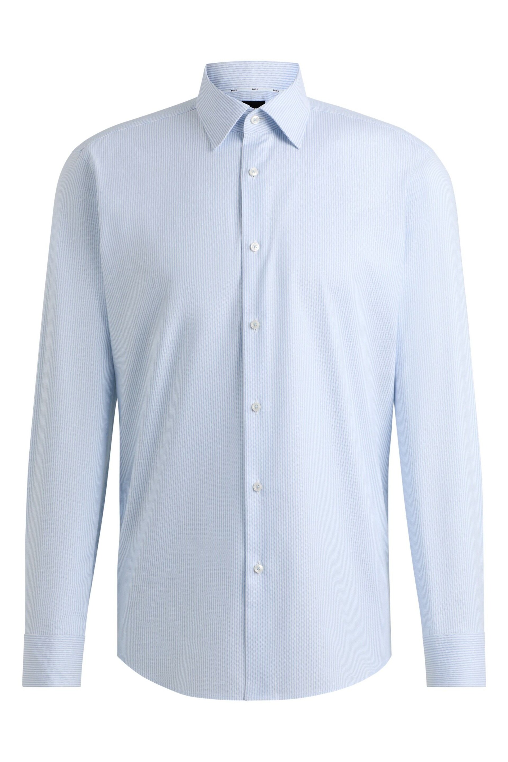 BOSS Blue Regular-Fit Easy-Iron Shirt In Stretch Cotton - Image 6 of 6