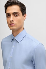 BOSS Blue Regular-Fit Houndstooth Shirt In Easy-Iron Stretch Cotton - Image 1 of 6