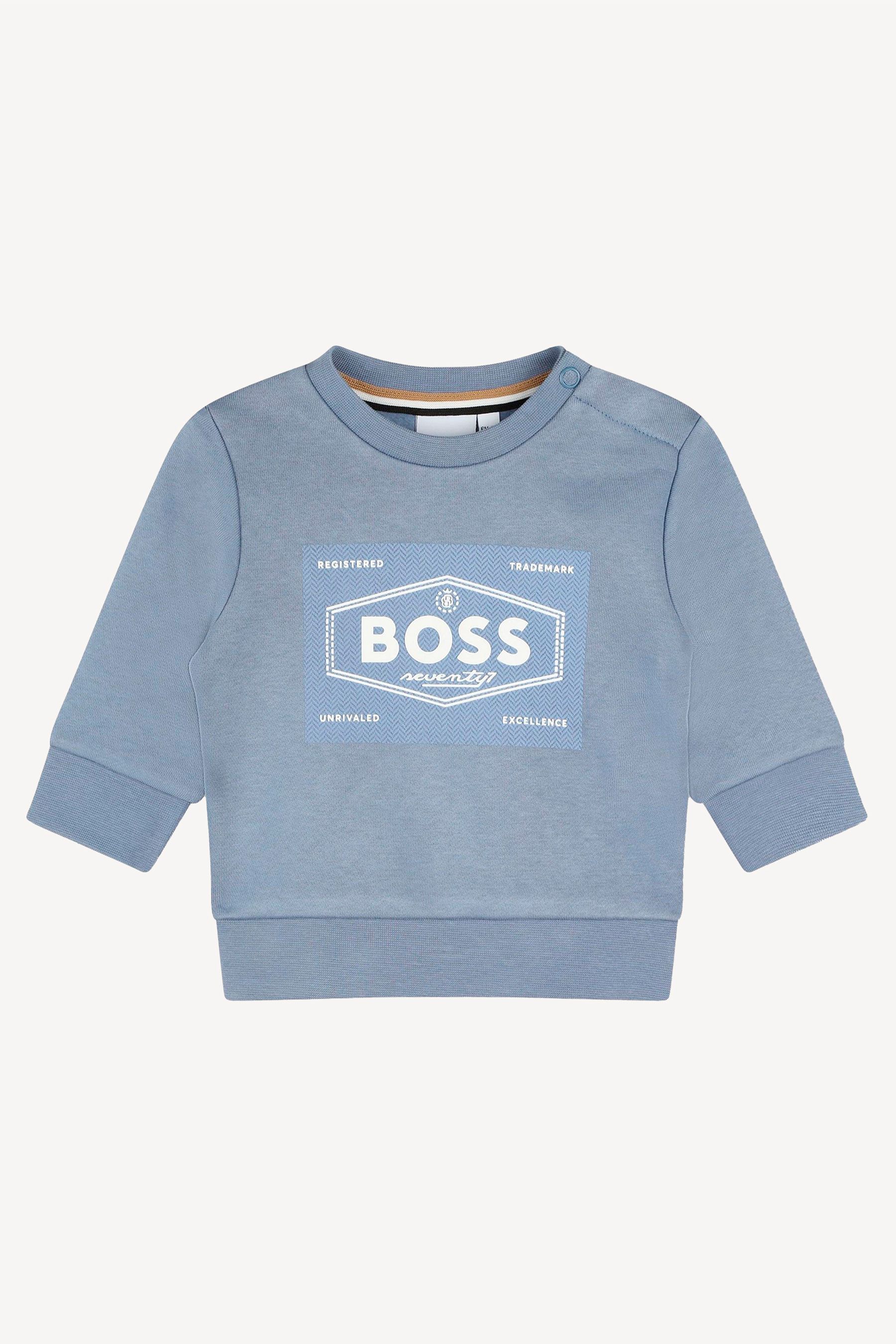 Buy BOSS Blue Vintage Logo Baby Crew Neck Sweatshirt from Next USA
