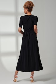 Jolie Moi Black Bree Half Sleeve Jersey Maxi Dress - Image 2 of 6