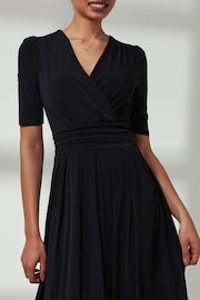 Jolie Moi Black Bree Half Sleeve Jersey Maxi Dress - Image 3 of 6