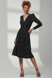 Jolie Moi Black Rafella Long Sleeve Midi Dress - Image 6 of 6